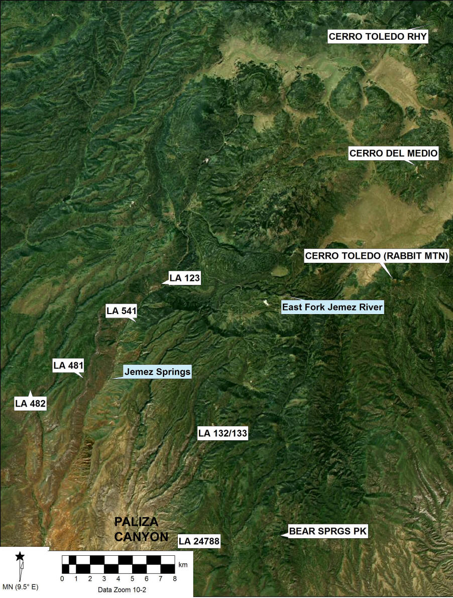 The Jemez Mountains and the Sierra de los Valles